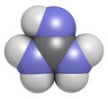 Guanidine molecule. 3D rendering. Atoms are represented as spheres with conventional color coding: hydrogen (white), carbon (grey Royalty Free Stock Photo