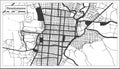 Guantanamo Cuba City Map in Black and White Color in Retro Style. Outline Map