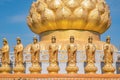 Guanyin goddress with beautiful sky at foguangshan thaihua temple thailand.