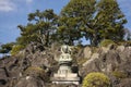 Guanyin or Guan Yin bodhisattva goddess statue in Daitou Great Peace Pagoda of Naritasan Shinshoji Temple at Chiba in Tokyo, Japan