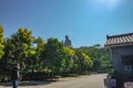 Guanyin of Mount Xiqiao with unacquainted Tourist .Foshan city China