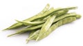 Guar bean on white background Royalty Free Stock Photo