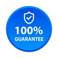 100% guarantee button Royalty Free Stock Photo