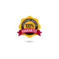 100% Guarantee Customer Service Badge Logo Vector Template Design Illustration Royalty Free Stock Photo