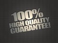 Guarantee message on metalic mesh background Royalty Free Stock Photo