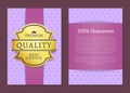 Guarantee Premium Quality Best Choice Golden Label Royalty Free Stock Photo