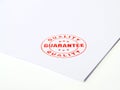 Guarantee Rubber stamp