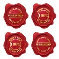 Guarantee wax seal collection Royalty Free Stock Photo