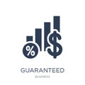 Guaranteed annuity rate icon. Trendy flat vector Guaranteed annuity rate icon on white background from Business collection Royalty Free Stock Photo