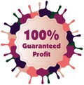 100% guaranteed profit label or badge