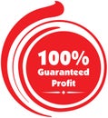 100% guaranteed profit label or badge