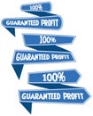 100% guaranteed profit label or badge