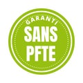 Guaranteed PTFE free symbol icon in French language