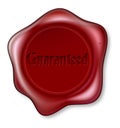 Guaranteed red wax seal