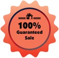 100% guaranteed sale label or badge.