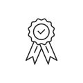 Guaranty  certificat medal with approved  for web shop vector eps10. Approved medal icon. Royalty Free Stock Photo