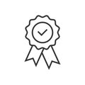 Guaranty  certificat medal with approved  for web shop vector eps10. Approved medal icon. Royalty Free Stock Photo