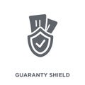 guaranty Shield icon from Ecommerce collection. Royalty Free Stock Photo