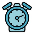 Guard alarm clock icon vector flat Royalty Free Stock Photo