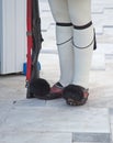 Guard boots at presidential palace, athens, greece Royalty Free Stock Photo