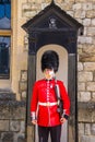 Guard at Castle Tower of London , UK. Royalty Free Stock Photo