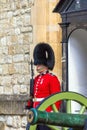 Guard at Castle Tower of London , UK. Royalty Free Stock Photo