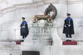 Guard Ceremonial Altar of the Fatherland in Rome (Victorian) with rifle.