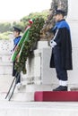 Guard Ceremonial Altar of the Fatherland in Rome (Victorian) with rifle.