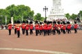Guard change in Buckingham Palace Royalty Free Stock Photo