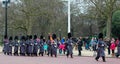 Guard change in Buckingham Palace Royalty Free Stock Photo