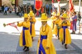 Guard change ceremony at the Deoksugung Royal Palace Royalty Free Stock Photo