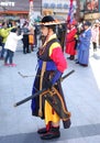 Guard change ceremony at the Deoksugung Royal Palace. Royalty Free Stock Photo