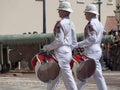 Guard change at Prince's Palace of Monaco Royalty Free Stock Photo