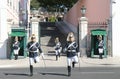 Guard changing near Presidential Palace Lisboa Royalty Free Stock Photo