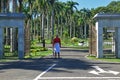 Guard on duty in front of the Parliament House in Suva, Fiji