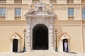 Guard on duty at the official residence of the Prince of Monaco in Monte Carlo, Monaco. Royalty Free Stock Photo