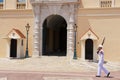 Guard on duty at the official residence of the Prince of Monaco in Monte Carlo, Monaco. Royalty Free Stock Photo