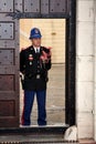 Guard on duty at residence of Prince of Monaco Royalty Free Stock Photo