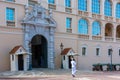 Guard on duty at residence of prince of Monaco, Europe Royalty Free Stock Photo