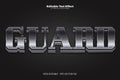 Guard editable text effect in modern trend style Royalty Free Stock Photo
