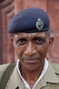 Guard at Entrance to Taj Mahal, Agra, India