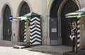 Guard in front of the entrance of Portuguese National Republican Guard