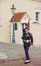 Guard in front of Prince Palace of Monaco Royalty Free Stock Photo