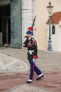 Guard in front of Prince Palace of Monaco Royalty Free Stock Photo