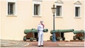 A guard in front of Prince Palace in Monaco