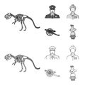 Guard, guide, statue, gun. Museum set collection icons in outline,monochrome style vector symbol stock illustration web.