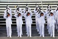 Guard-of-Honor contingent firing feu de joie Royalty Free Stock Photo