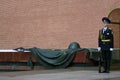 Guard of honor at post in Alexanders garden in Moscow.