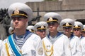 Guard of honor at Victory Day celebration in Kyiv, Ukraine