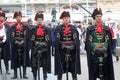 Guard of Honour of the Cravat Regiment popular tourist attraction in Zagreb Royalty Free Stock Photo